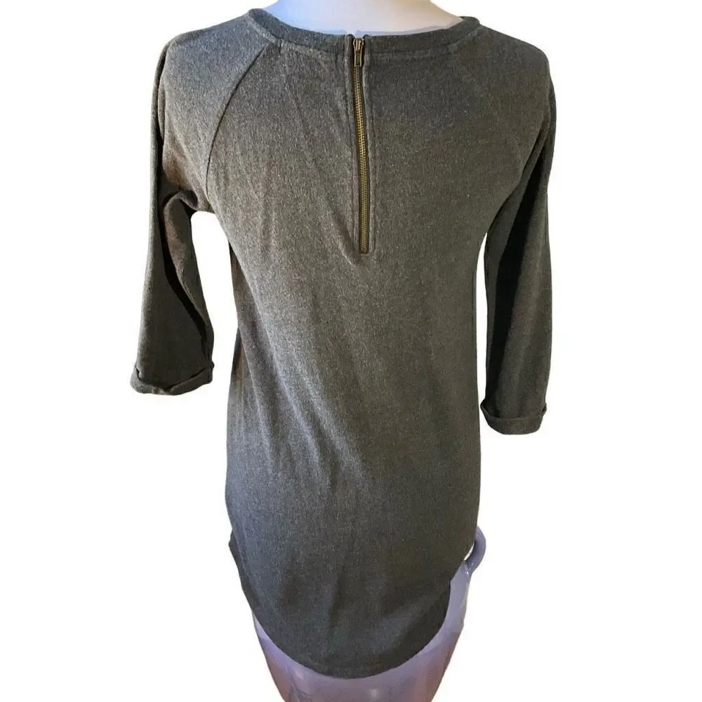 Dark Grey Tunic Long Top, Small. Merci Bien - Picture 2 of 10